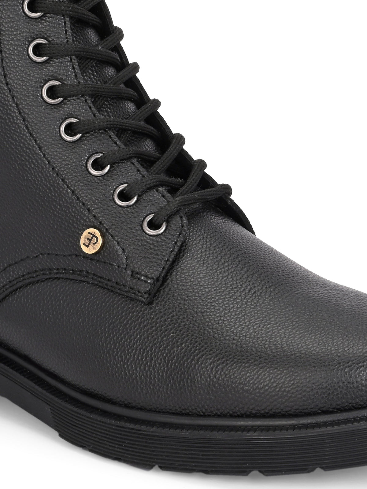 El Paso Women Faux Leather Casual Lace Up Boots-5