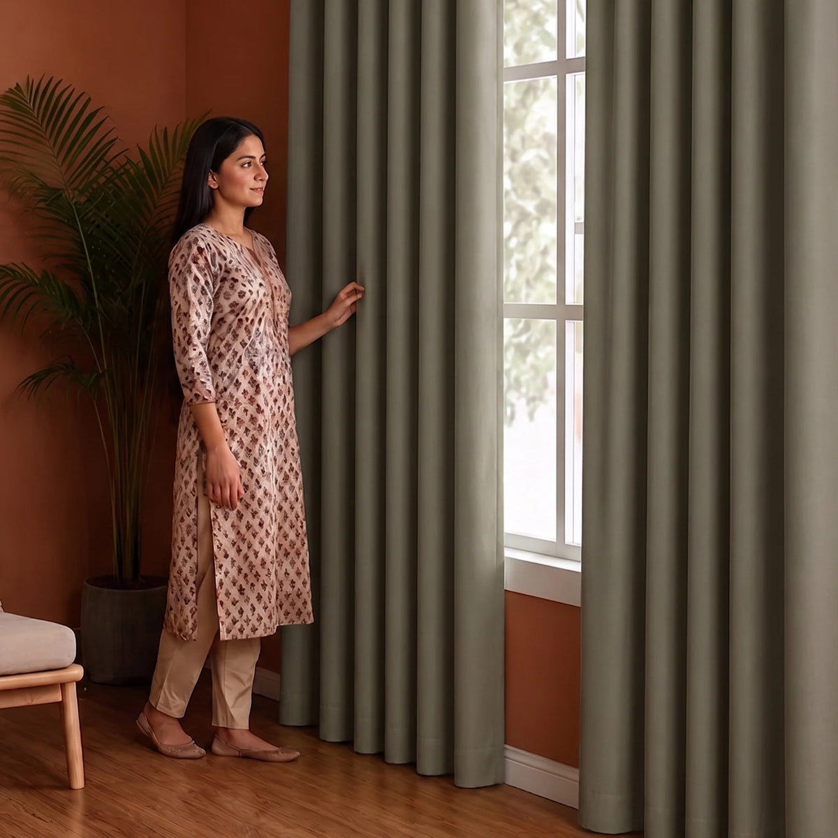 Fort Essential - Rod Pocket Blackout Curtain (English Grey)-5