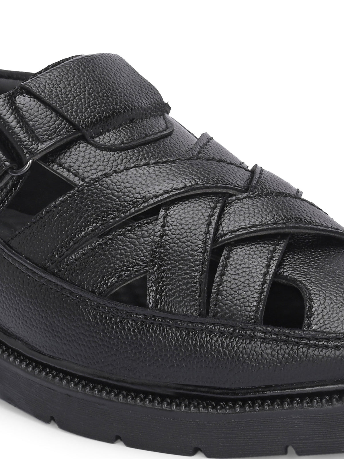 Men Shoe-Style Faux Leather Casual Slip On Sandals-2