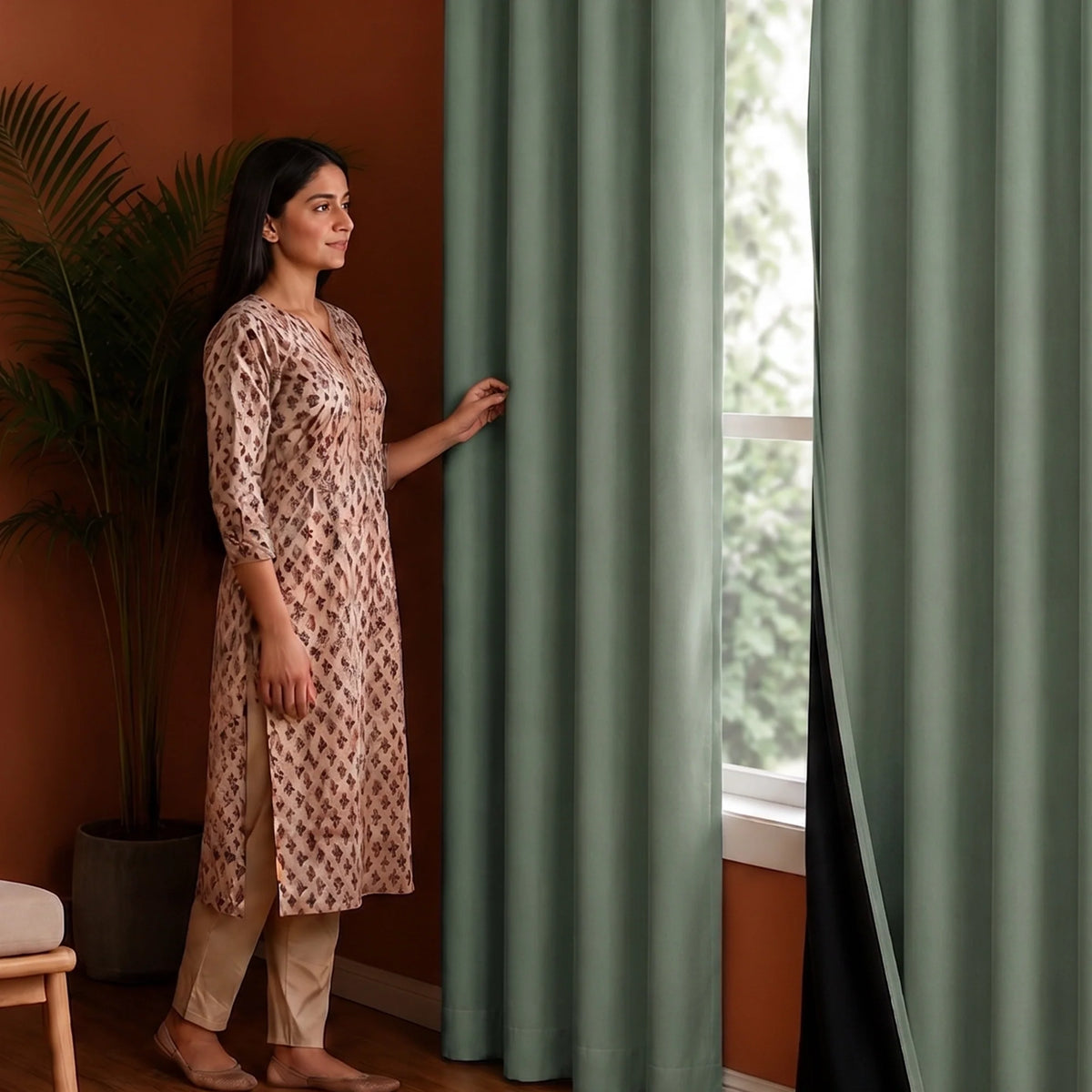 Fort Essential - Black Backing Blackout Curtain-5
