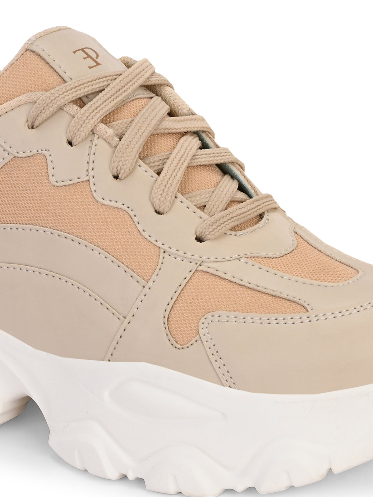 EL PASO Women Faux Leather Casual Lace Up Sneakers-4