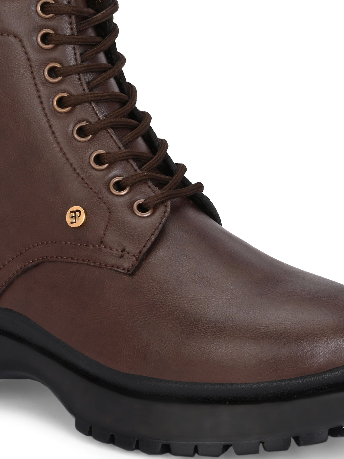 EL PASO Women Faux Leather Casual Lace Up Boots-11