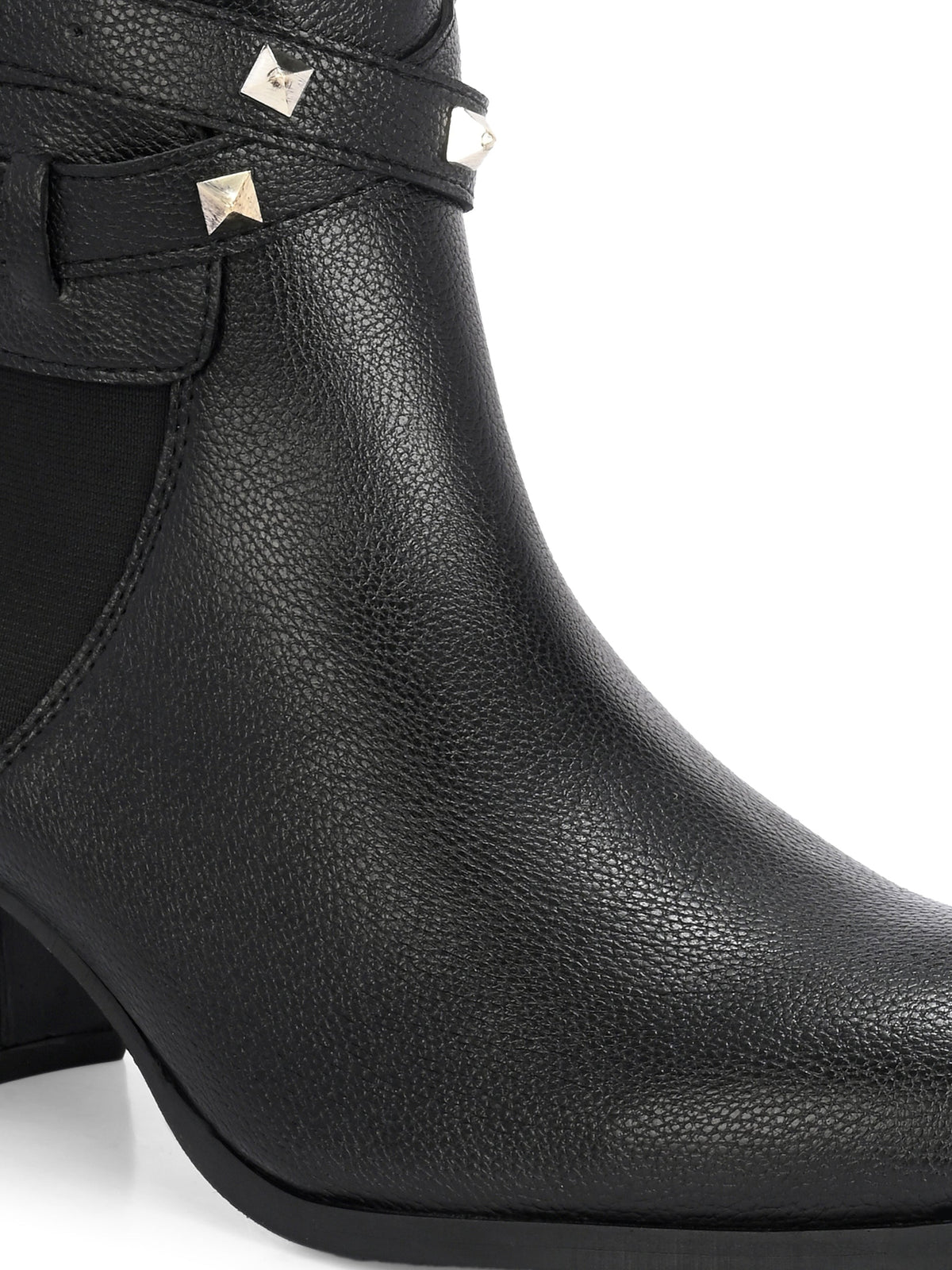 EL PASO Women Faux Leather Casual Slip On Boots-5