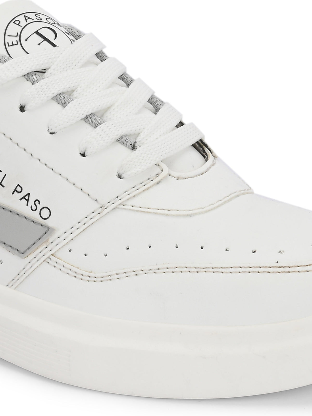EL PASO Faux Leather Casual Lace Up Sneakers For Women-33