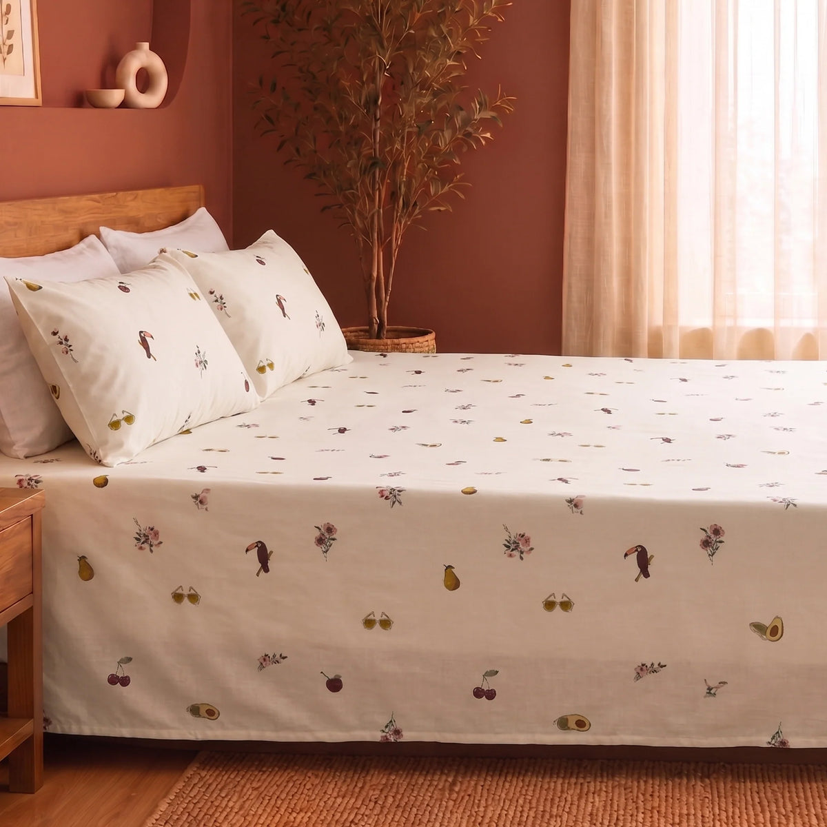 Imprimer Medley - Cartoon Printed Bedsheet (Multicolor)-5