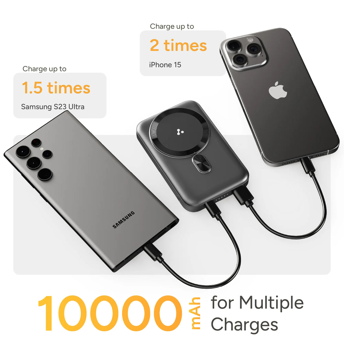 Magsafe Wireless Power Bank with Mobile Stand for Multiple Devices - Ambrane India