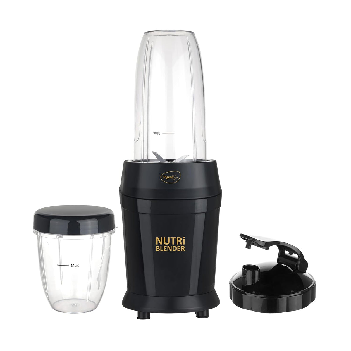 Pigeon Nutri Blender | 600 Watts | 2 Jar | All-in-1 Machine | 1 sipper Cap, 1 Cap | 2 Blades