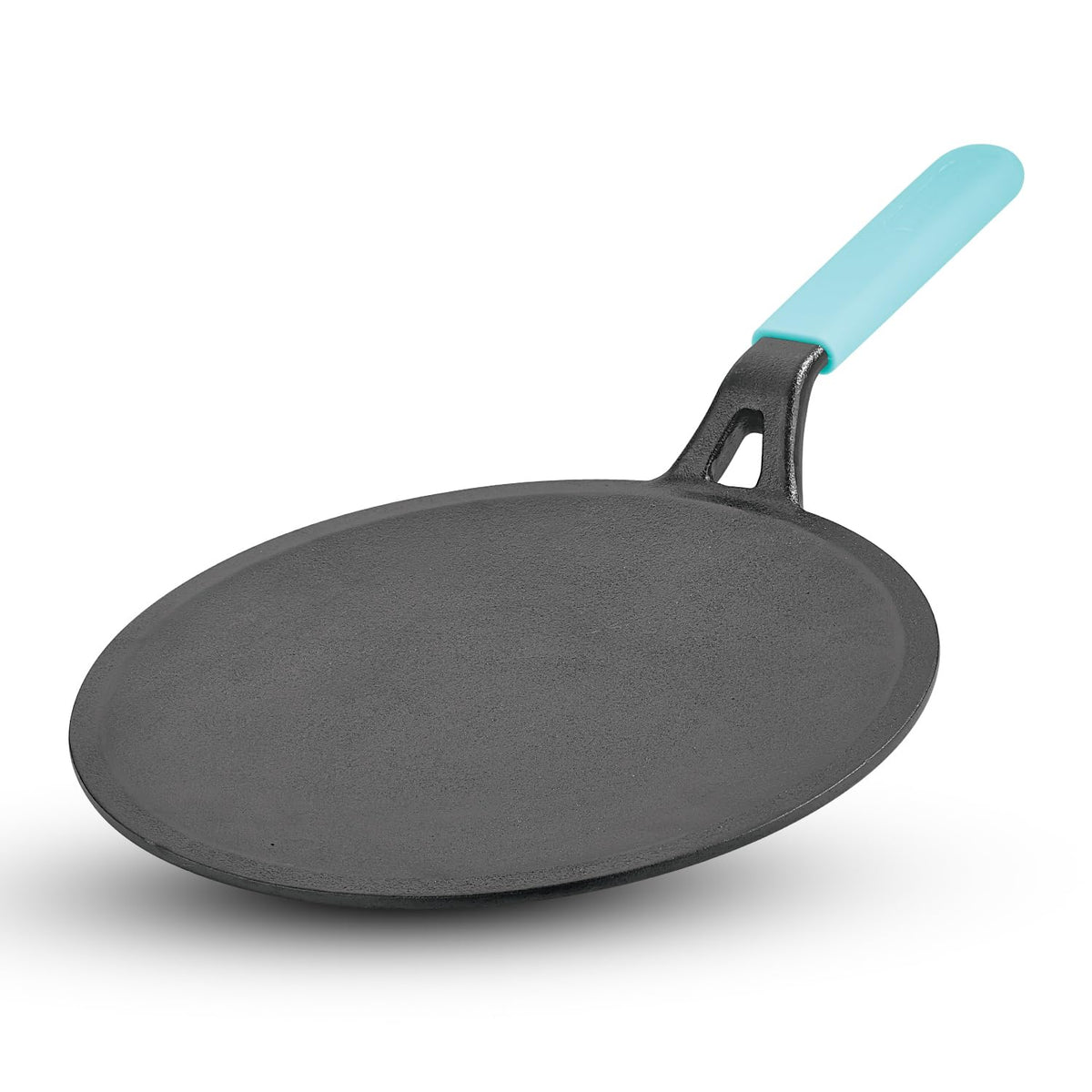 Bergner Eco Cast Iron Roti Tawa | 26 cm | Comes with Silicone Sleeve | Pre-Seasoned Iron Tawa