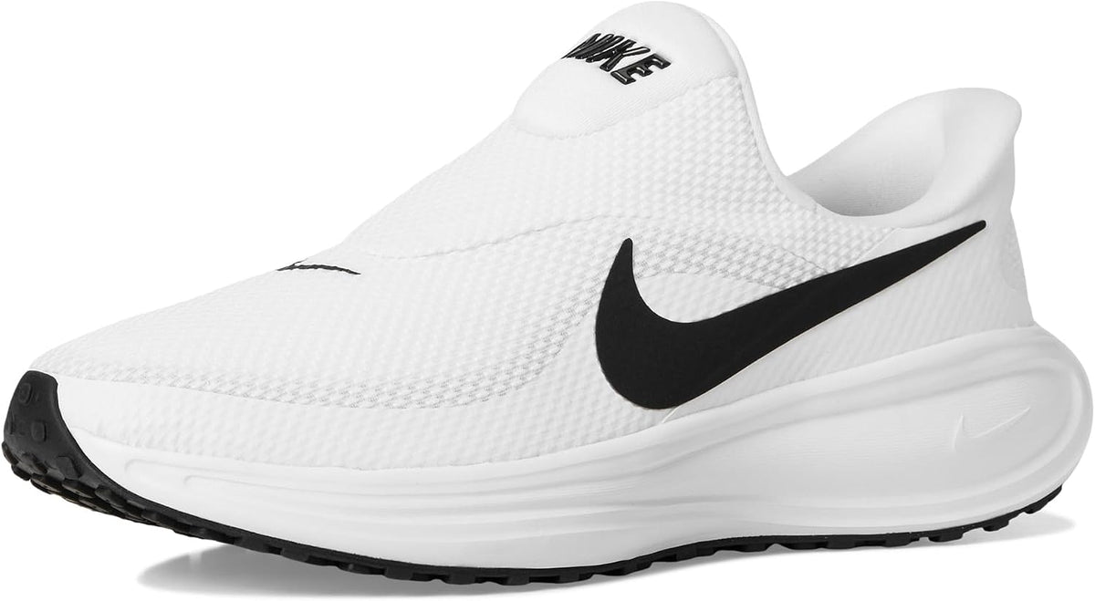 Nike Revolution 8 EasyOn Running Shoes - WHITE/BLACK-WOLF GREY