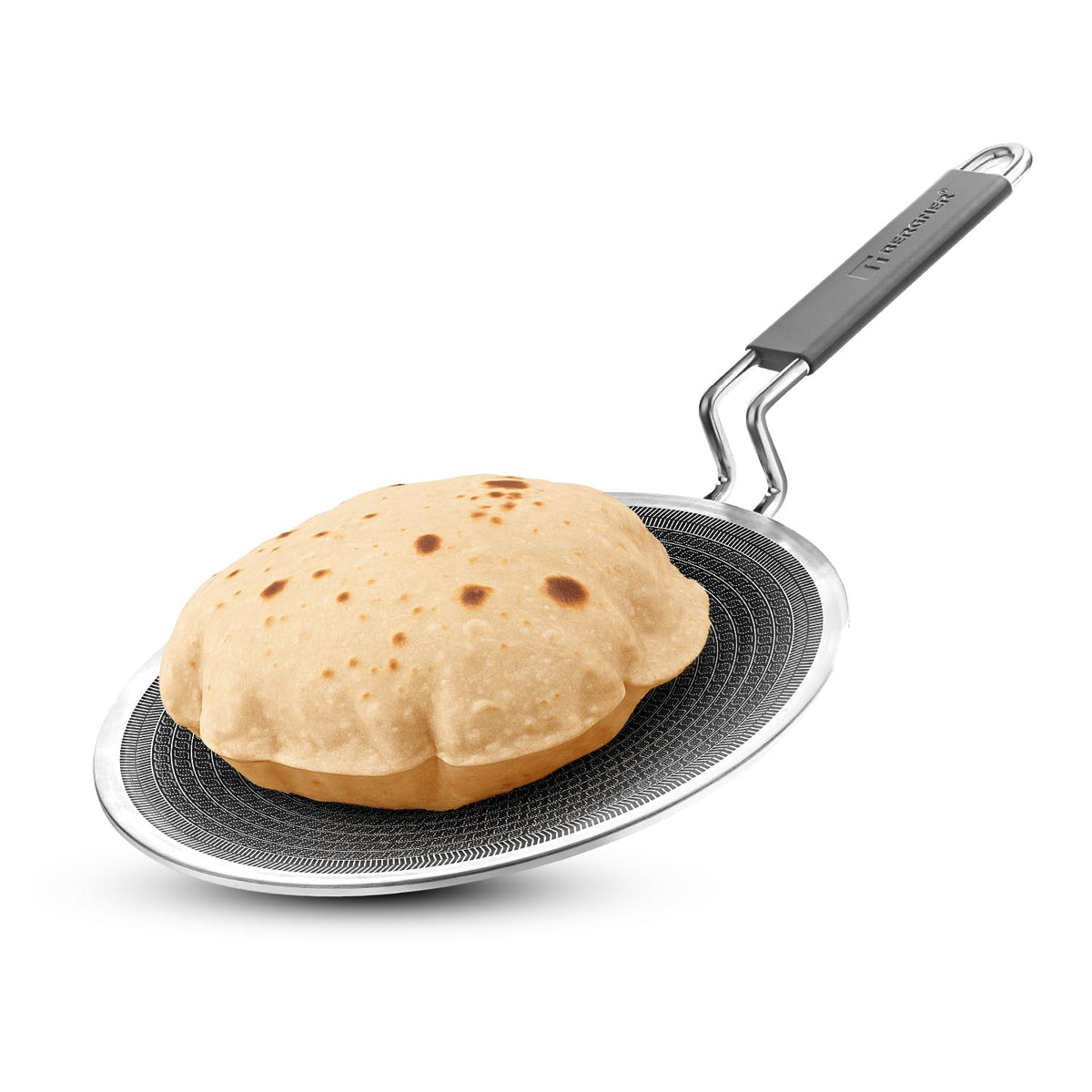 Bergner Hi-Tech Giro Triply Roti Tawa | 22 cm | Non-Stick Coating | Durable Stay Cool Handle