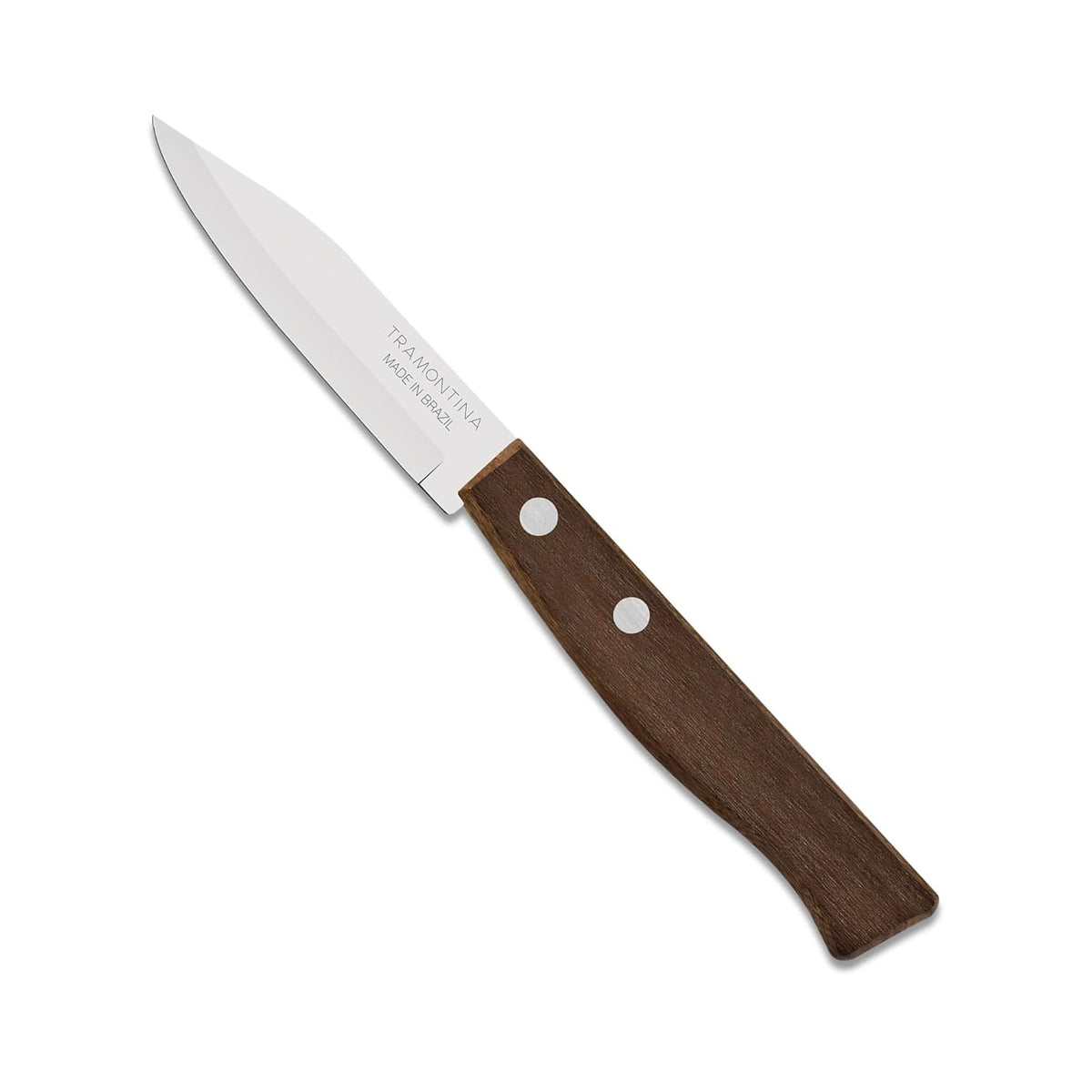 Tramontina Vegetable & Fruit Knife | 7.6 cm Stainless Steel Blade | Wooden Handle Paring Knife | Sharp & Precise Cutting