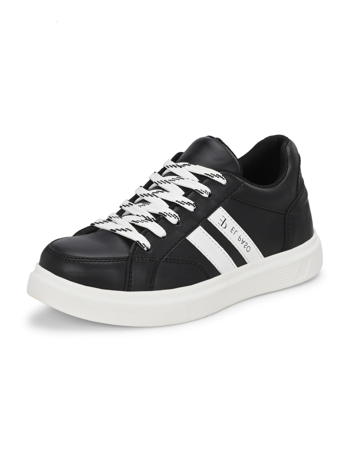 EL PASO Faux Leather Casual Lace Up Sneakers For Women-19