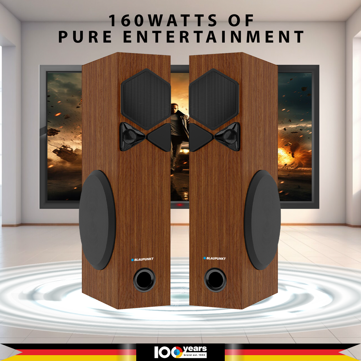 ROCK & ROLL TSP Tower Speakers Brown-2