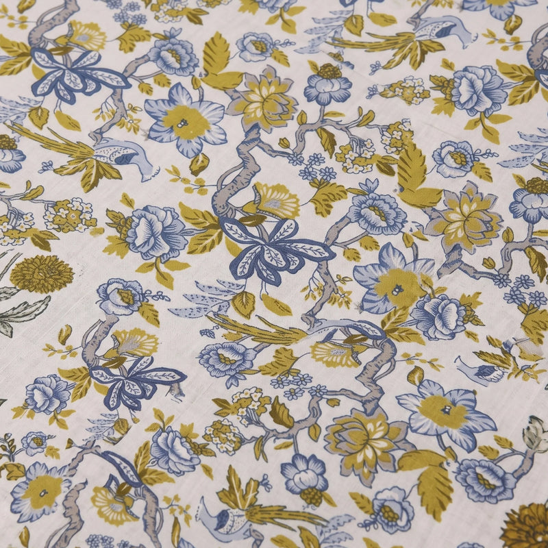 Imprimer Sage - Printed Dohar (Aqua Green & White)-6