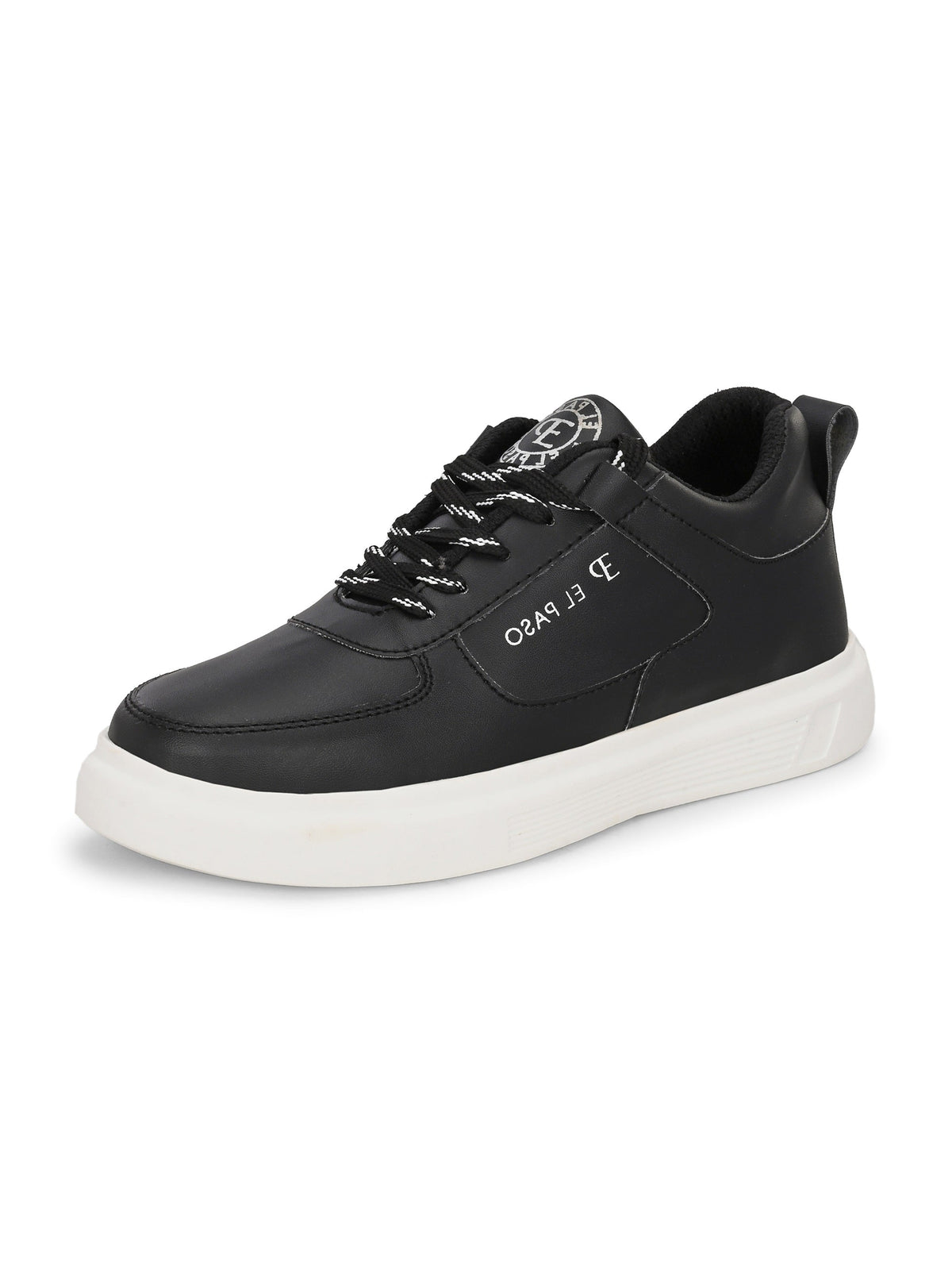 EL PASO Faux Leather Casual Lace Up Sneakers For Women-5