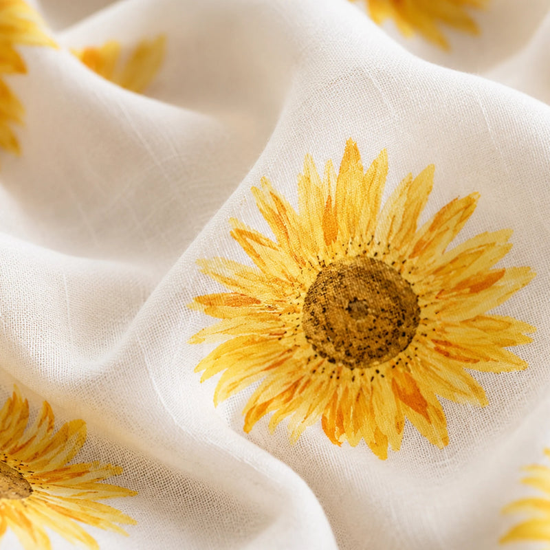 Yellow Sunflower Printed Eyelet Duck Curtain-6