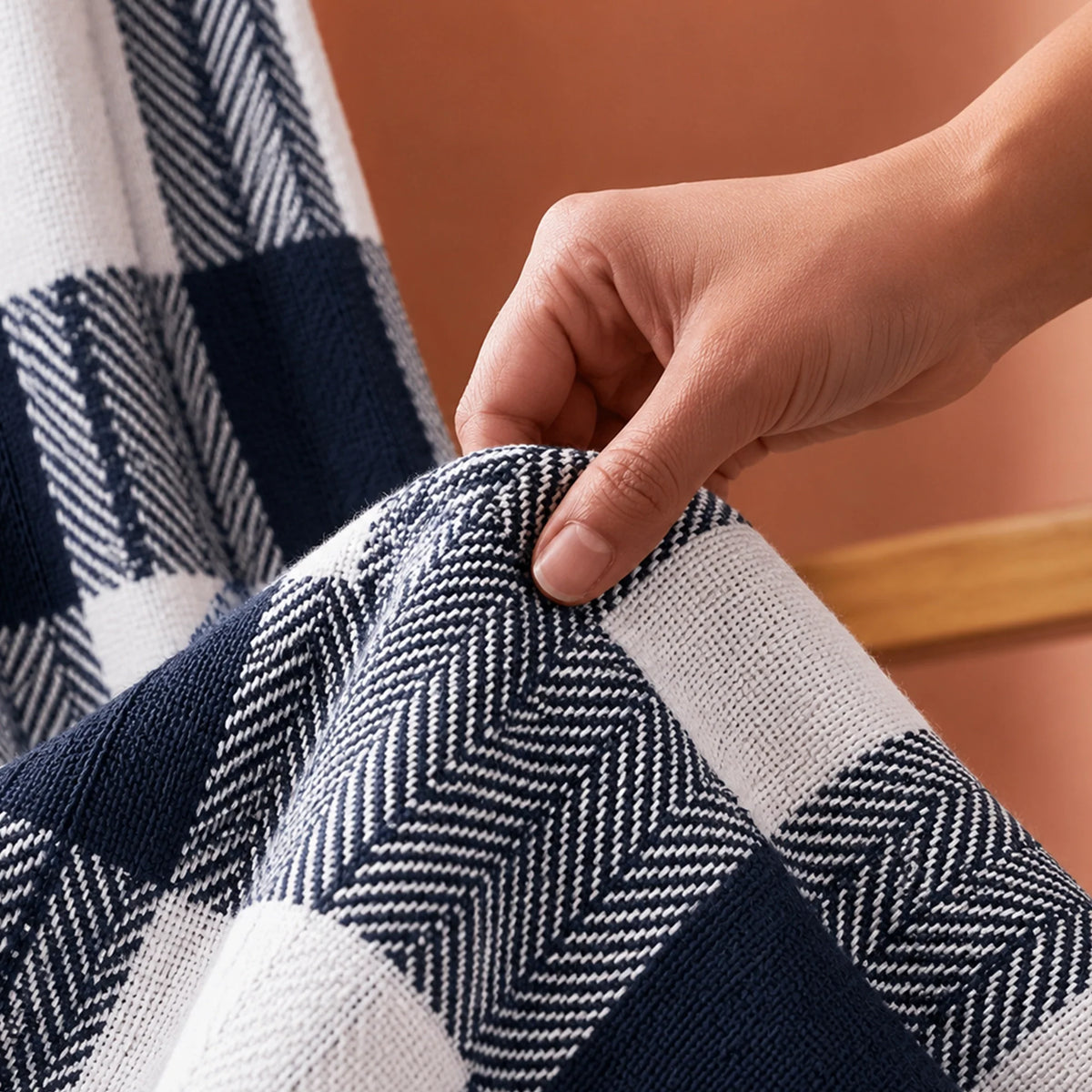 Breton Blue Harlequin - Plaid Woven Throw-6