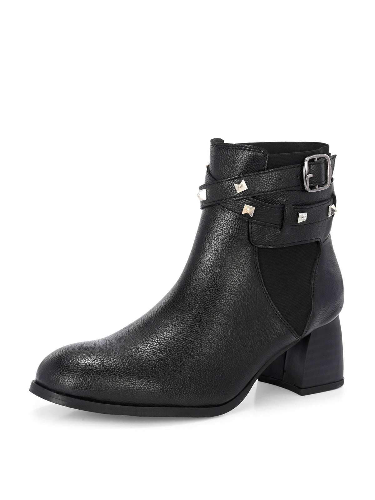 EL PASO Women Faux Leather Casual Slip On Boots-2