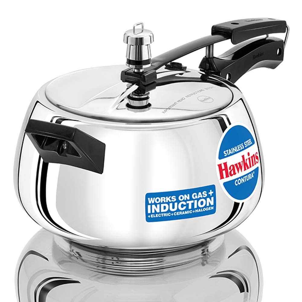 Hawkins Stainless Steel Contura Inner Lid Pressure Cooker Induction Compatible
