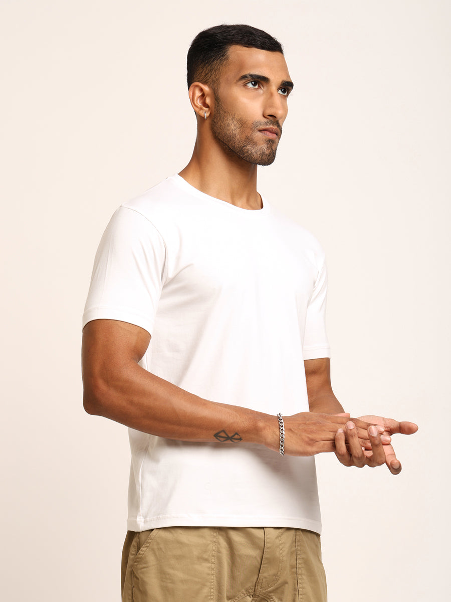 Naturefab Men's Organic Bamboo Tshirt White