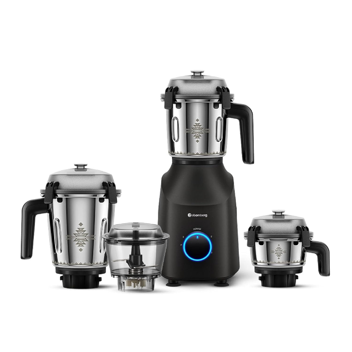 Atomberg Tavi Mixer Grinder | 4 Jars Including Chopper Jar | Unique Coarse Mode for Silbatta-Like Texture
