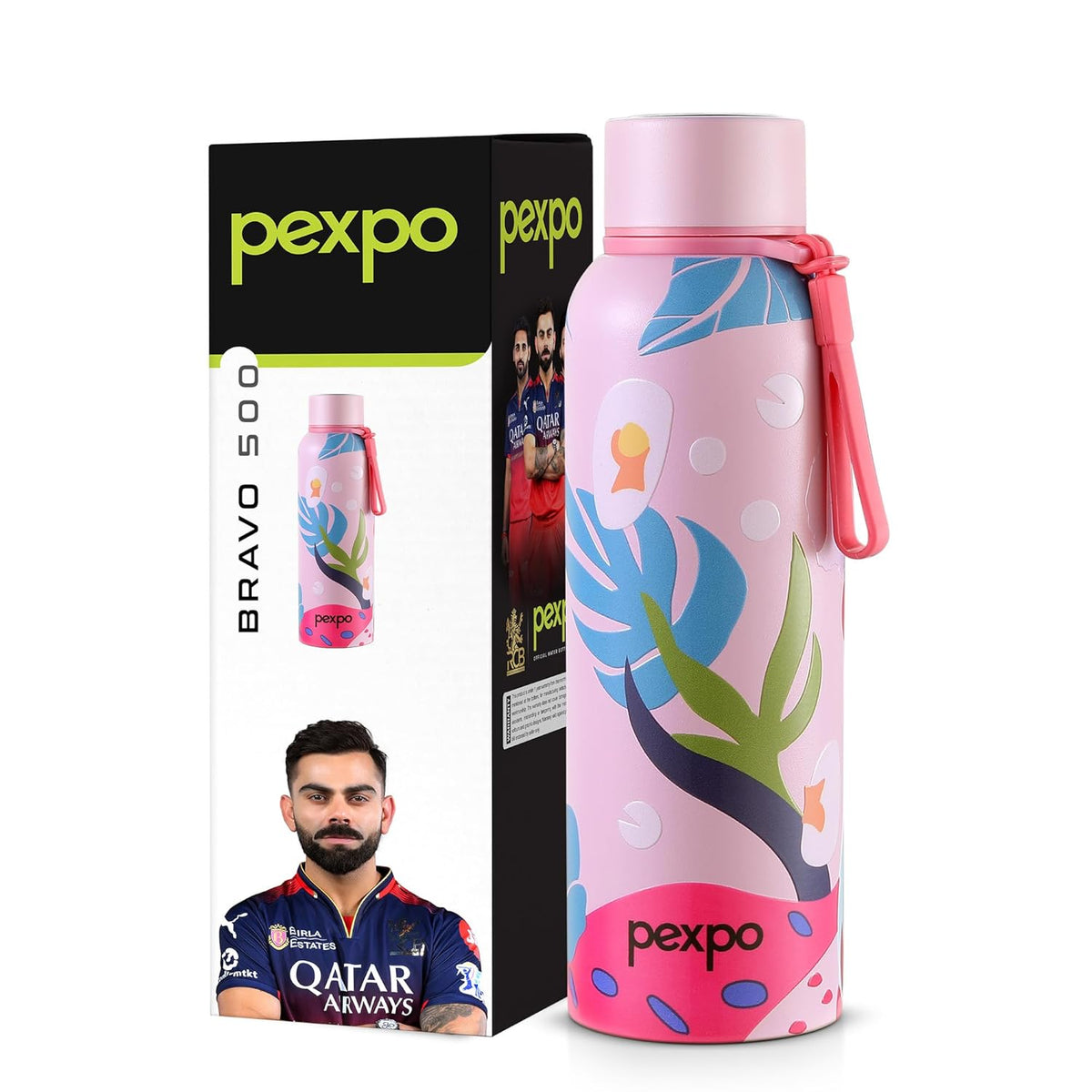 Pexpo Bravo Water Bottle | Hot and Cold Flask | ISI Certified Steel Bottle | 700ml