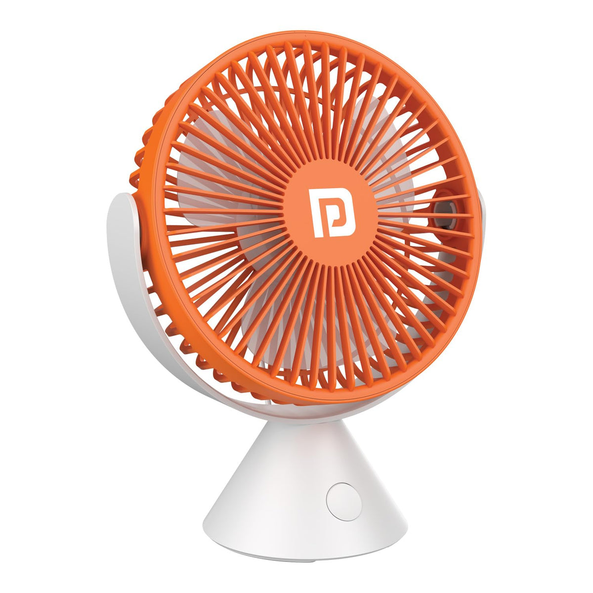 Portronics Aero Breeze Portable Table Fan | 360° Rotation | White | USB Rechargeable Fan | 3 Speed