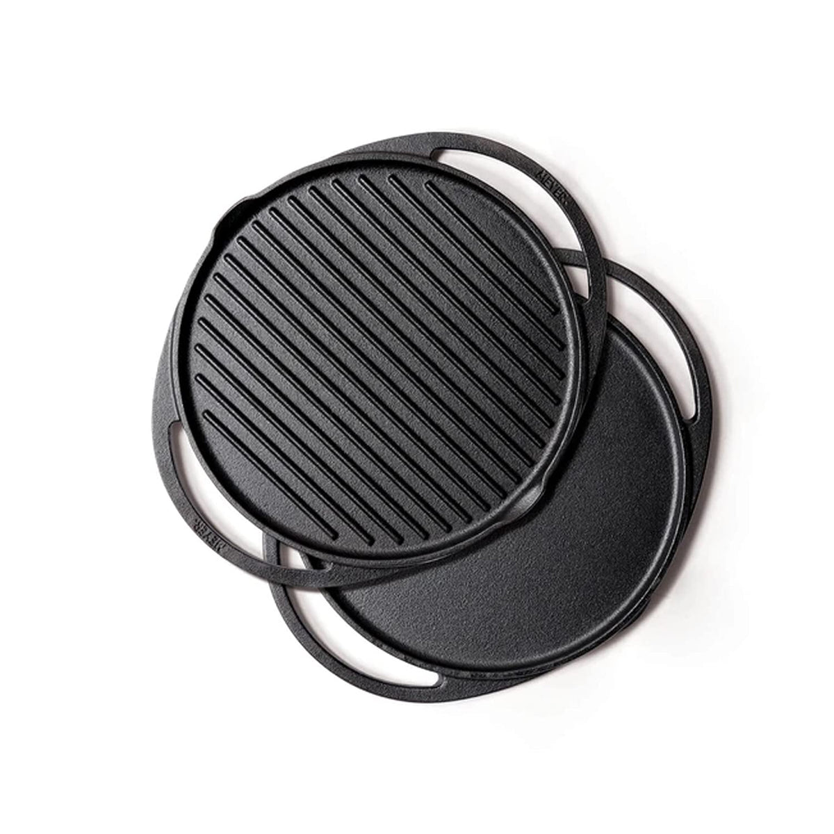 Meyer Pre-Seasoned Cast Iron 2 in 1 Grill and Griddle Pan | Cast Iron Tawa for Dosa | Iron Cookware for Kitchen | Roti T