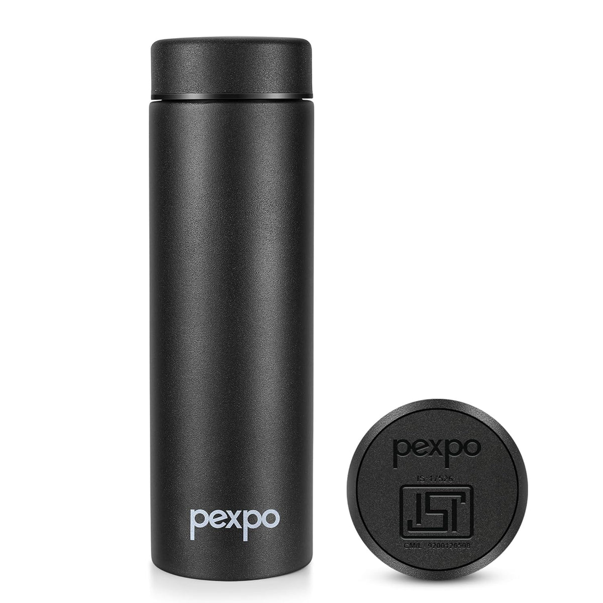 Pexpo Titanium Hold & Cold Flask | Wide Mouth | 500ml | Leak Proof