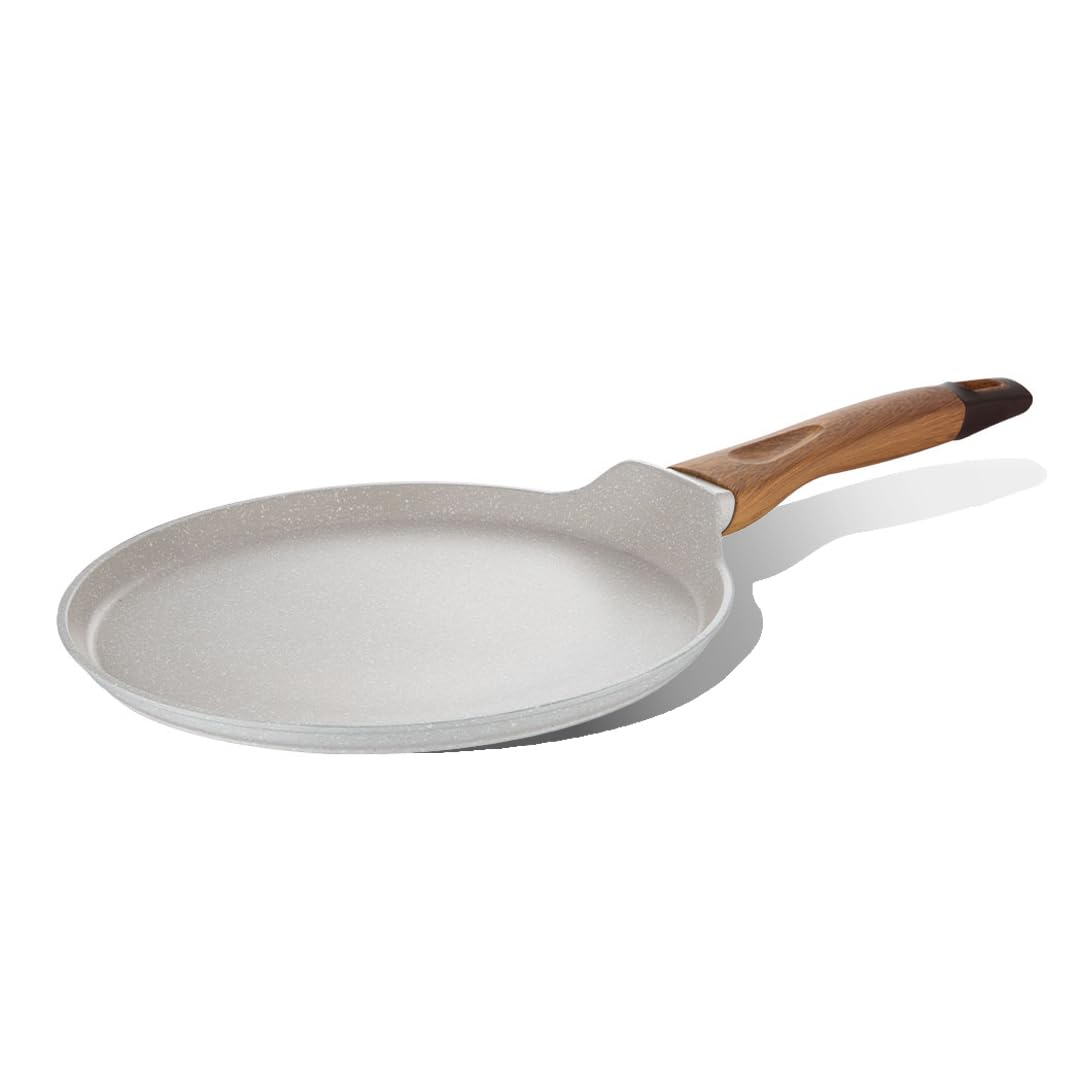 Bergner Naturally Forged NonStick Tawa/ Dosa Pan, Free Woven Trivet, For Low Oil Paratha/Dosa/Uttapam/Pancake/ Crepe/Egg