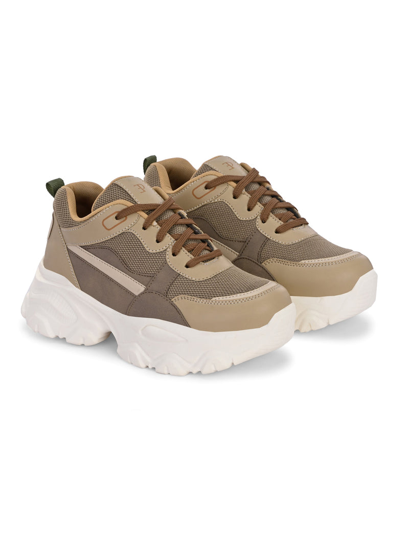 beige and brown lace-up sleek casual shoes mules with a buckle detail, offering a blend of style and all-day comfort.