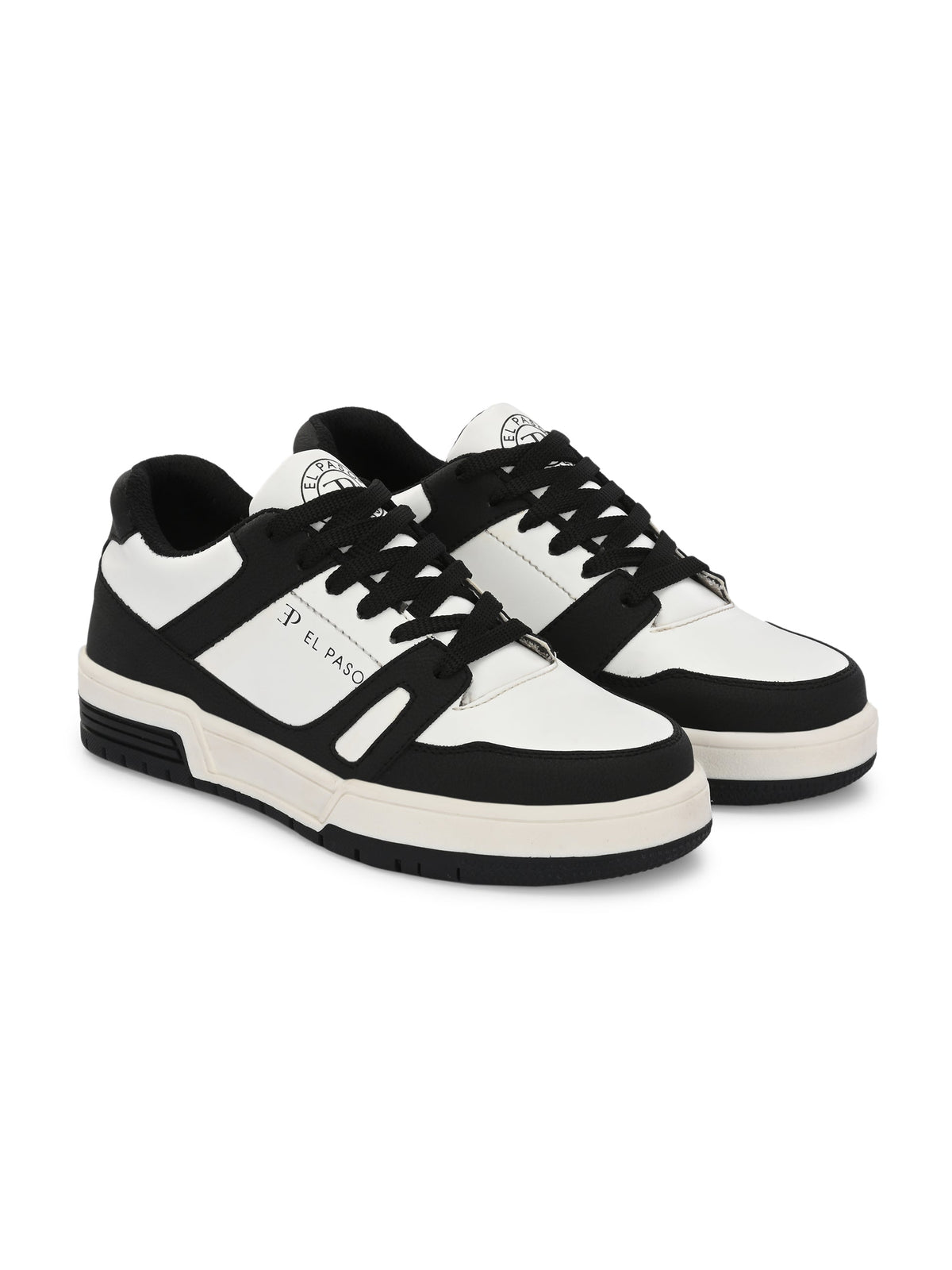 EL PASO Faux Leather Casual Shoes Lace Up Sneakers For Women-42