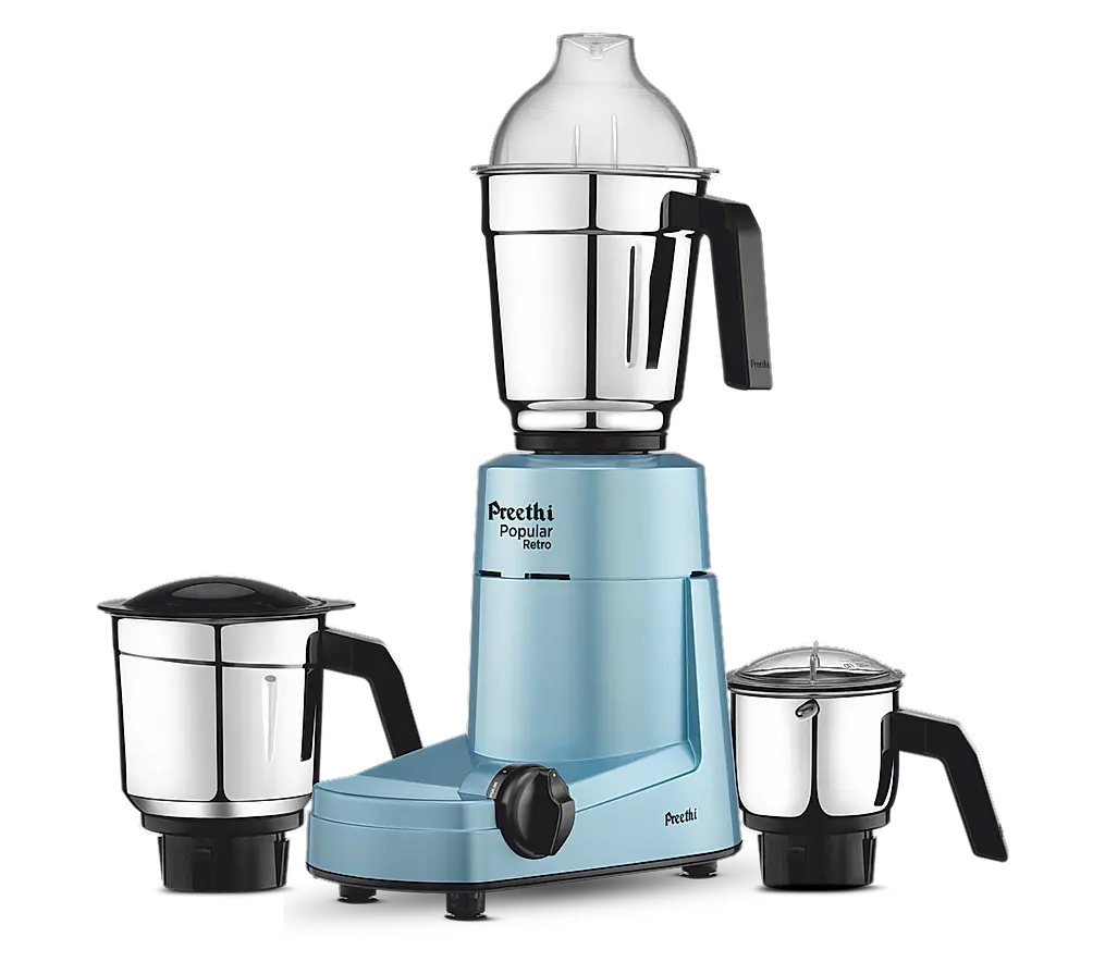 Preethi Popular MG 142 750-Watt Mixer Grinder with 3 Jars (White)