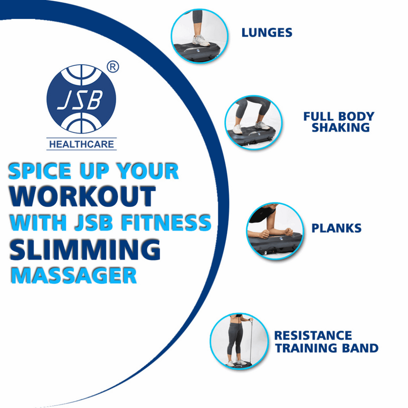JSB HF57 3D Vibration Machine Power Plate Exercise Massager for Full Body Fitness Workout at Home Gym - JSB Healthcare 