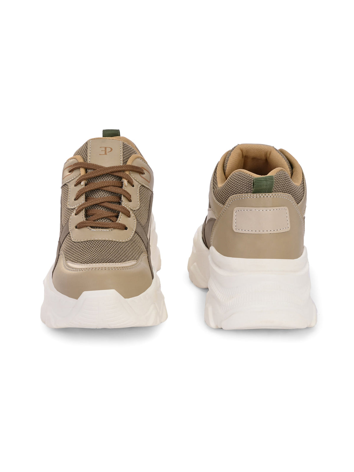 beige and brown lace-up sleek casual shoes mules with a buckle detail, offering a blend of style and all-day comfort.