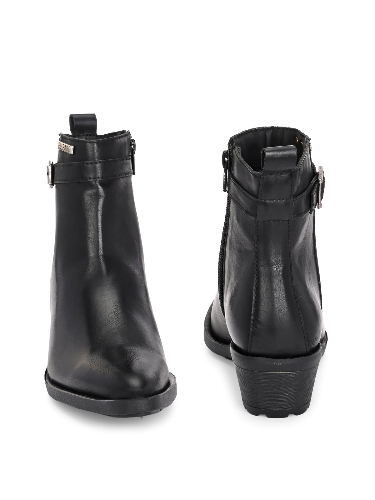 EL PASO Women Faux Leather Casual Slip On Boots-6