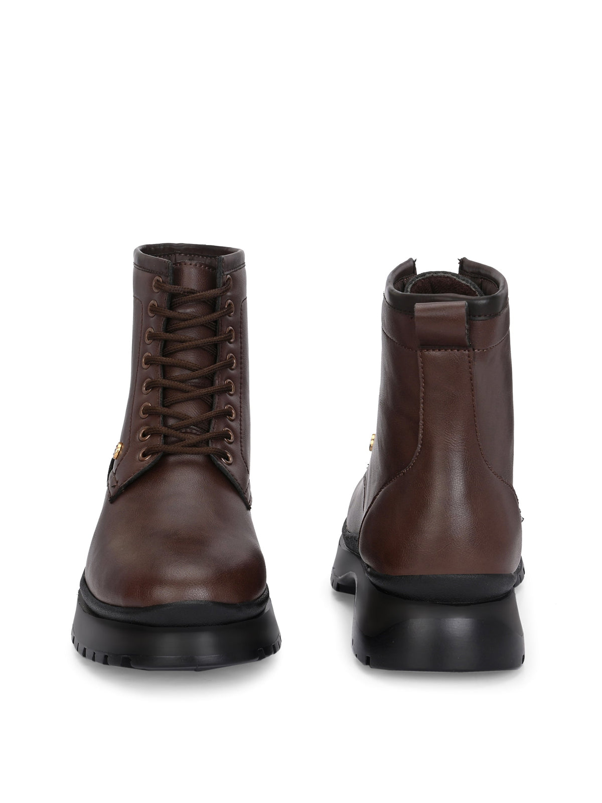 EL PASO Women Faux Leather Casual Lace Up Boots-14