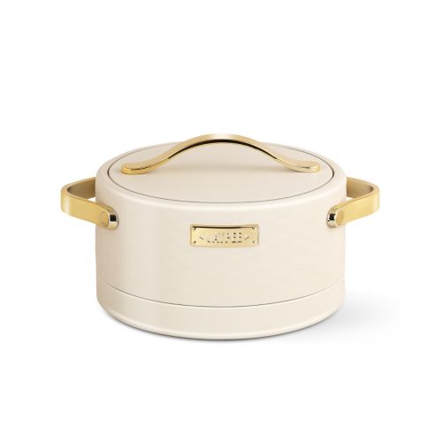 Jaypee Luxura Inner Stainless Steel Casserole | 2000ml | White | Unique Design | Hot Case