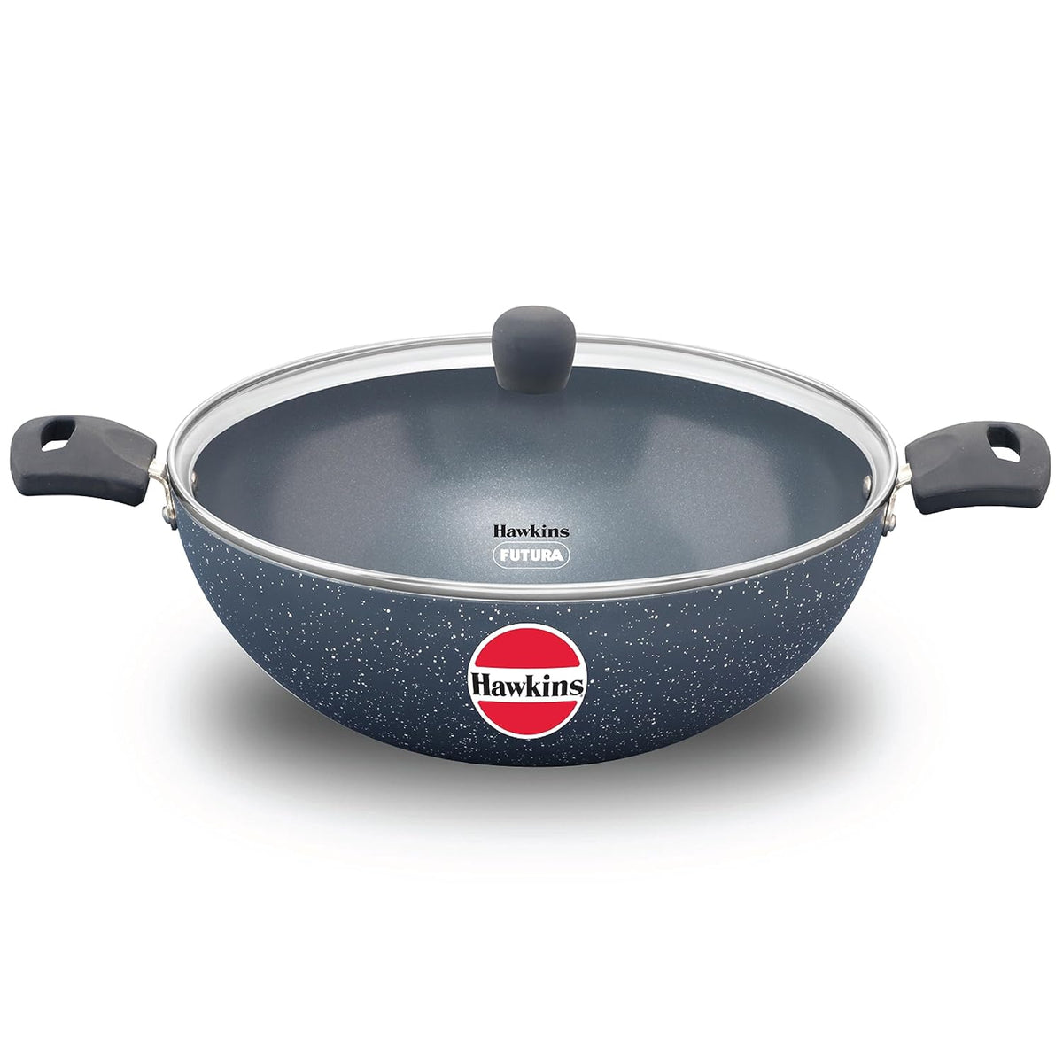 Hawkins Ceramic Nonstick Deep Kadhai, Induction Deep Fry Pan, Granite Kadai