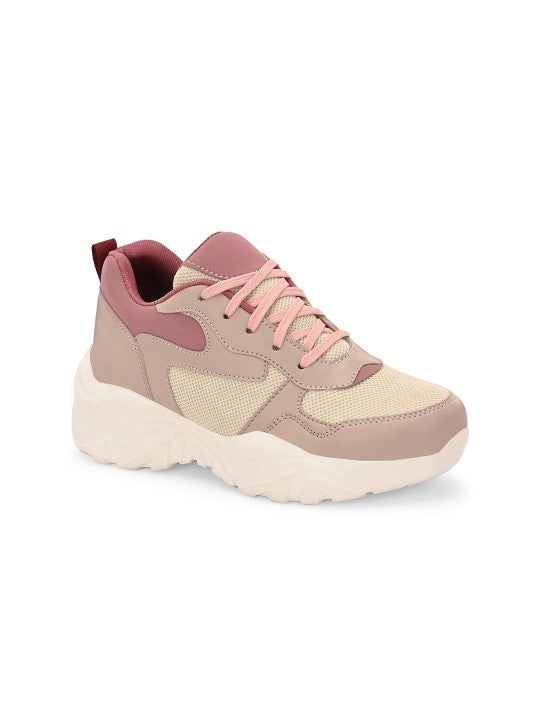 El Paso Women Colourblocked Round Toe Lightweight Sneakers-1