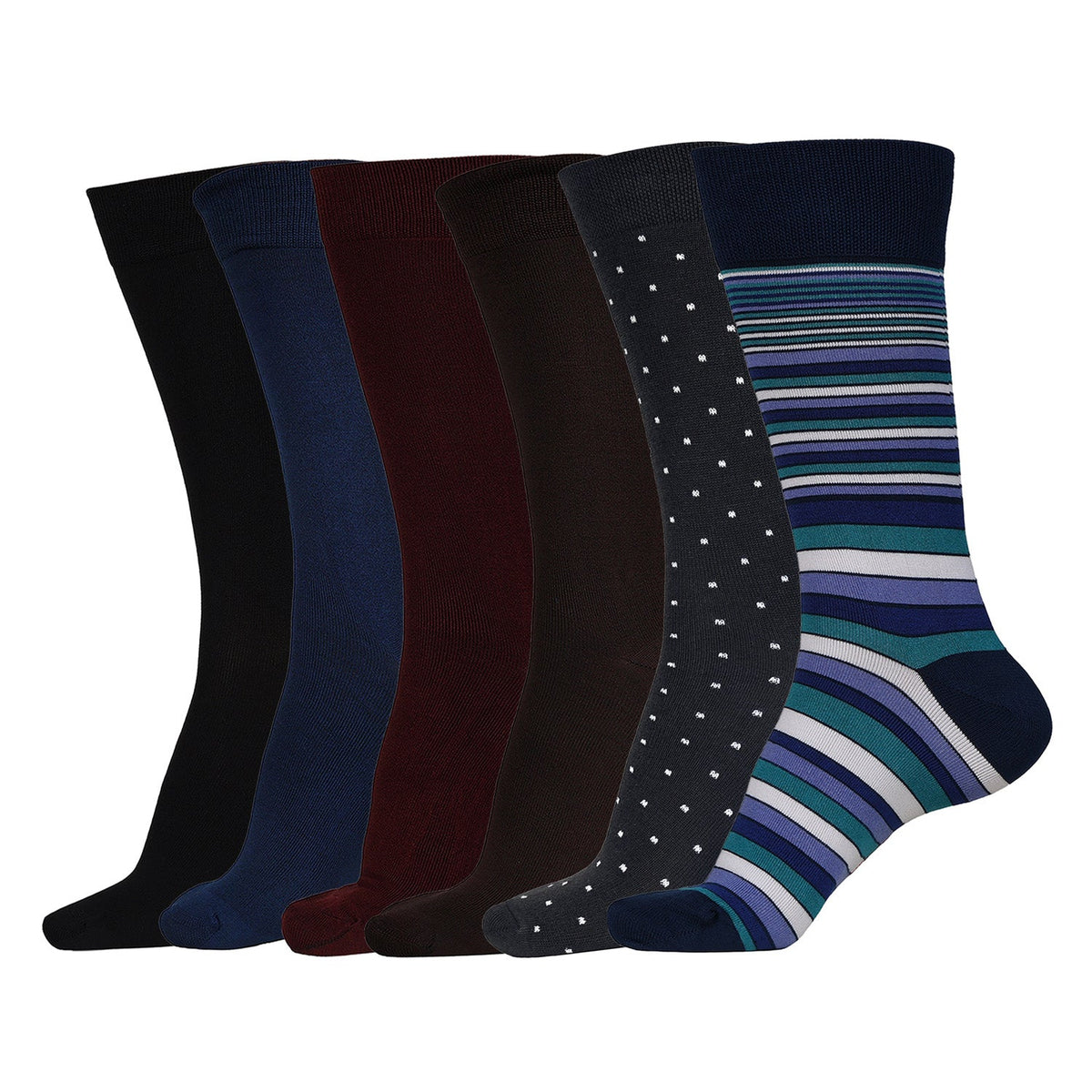 Naturefab Men's Bamboo Full Length socks Combo-3 (Pack of 6)