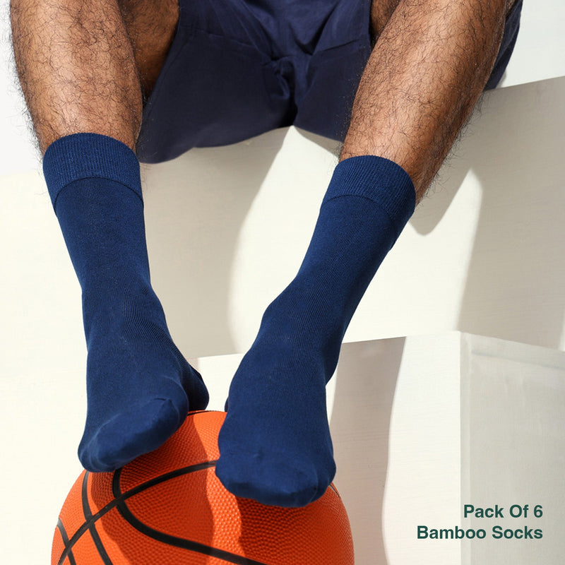 Naturefab Men's Bamboo Full Length socks Combo-5 (Pack of 6)-2