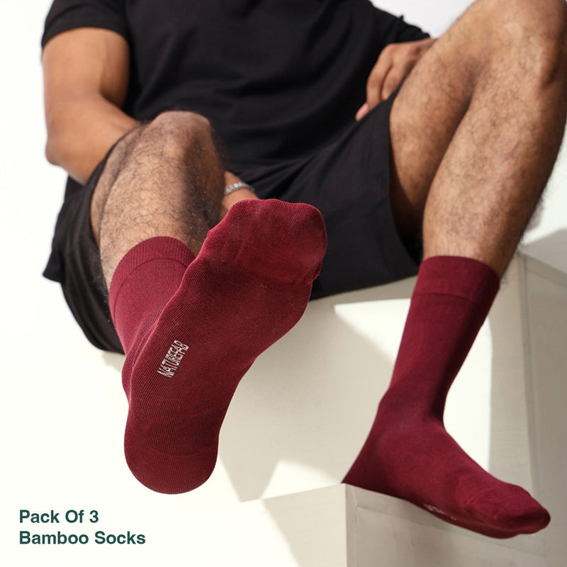 Naturefab Men's Bamboo Full Length socks Combo-6 (Pack of 3)-5