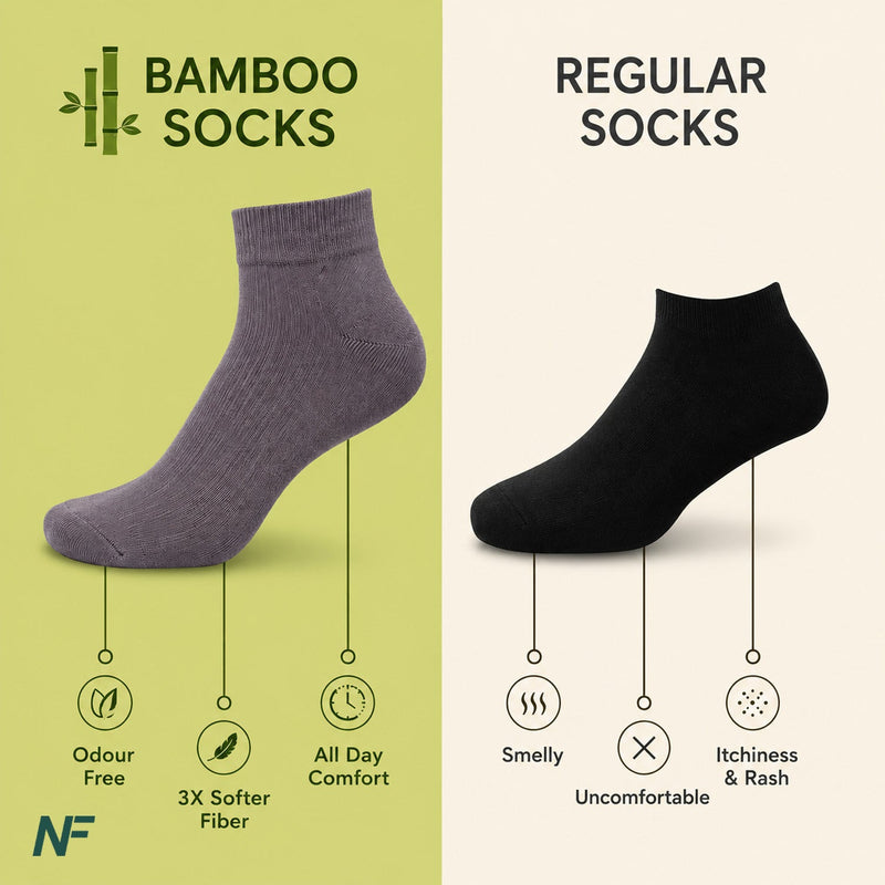 Naturefab Men's Bamboo Full Length socks Combo-15 (Pack of 3)-3