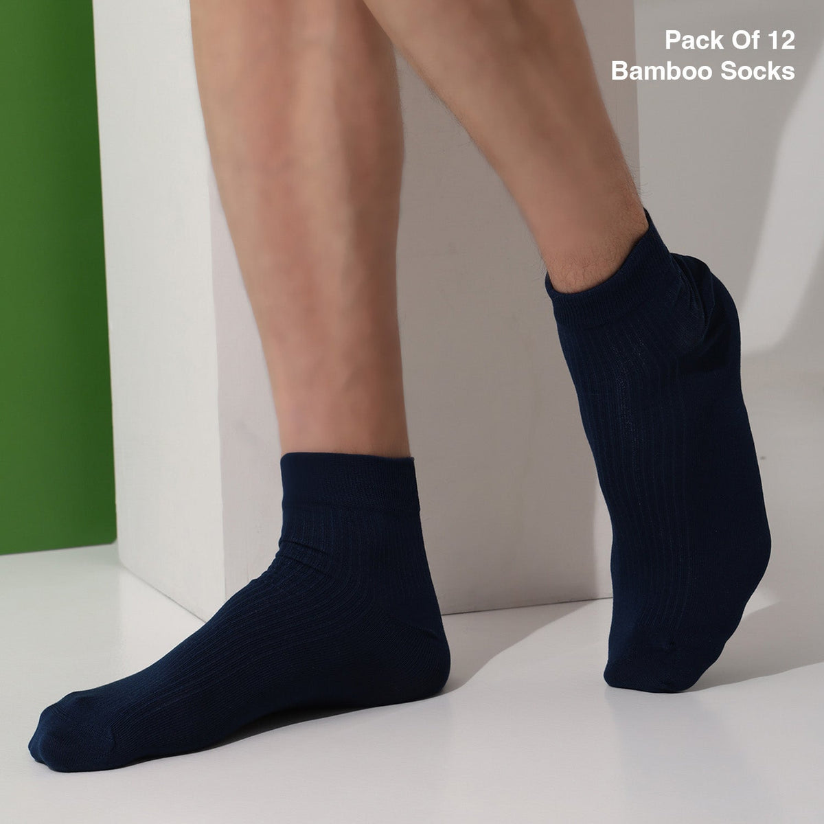 Naturefab Men's Bamboo Ankle Length socks Combo-2 (Pack of 12)-7