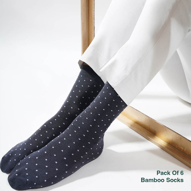 Naturefab Men's Bamboo Full Length socks Combo-5 (Pack of 6)-7