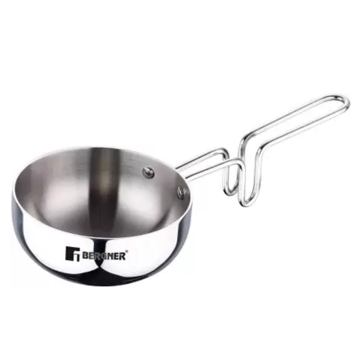 Bergner Argent Triply Stainless Steel Tadka Pan | 12cm, Silver