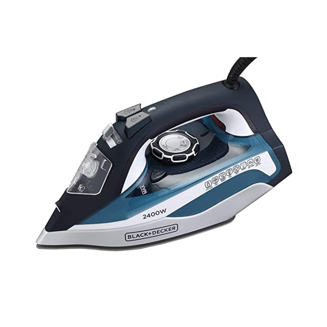 BLACK + DECKER 2400-WATT STEAM IRON WITH AUTO SHUT OFF | BLUE