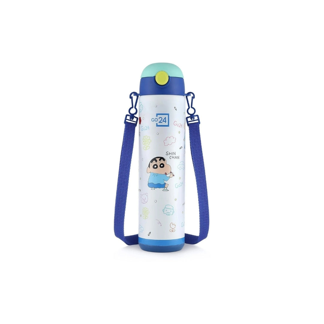 Pexpo Go-24 Water Bottle | Shinchan Edition | Hot & Cold flask | 470 ml