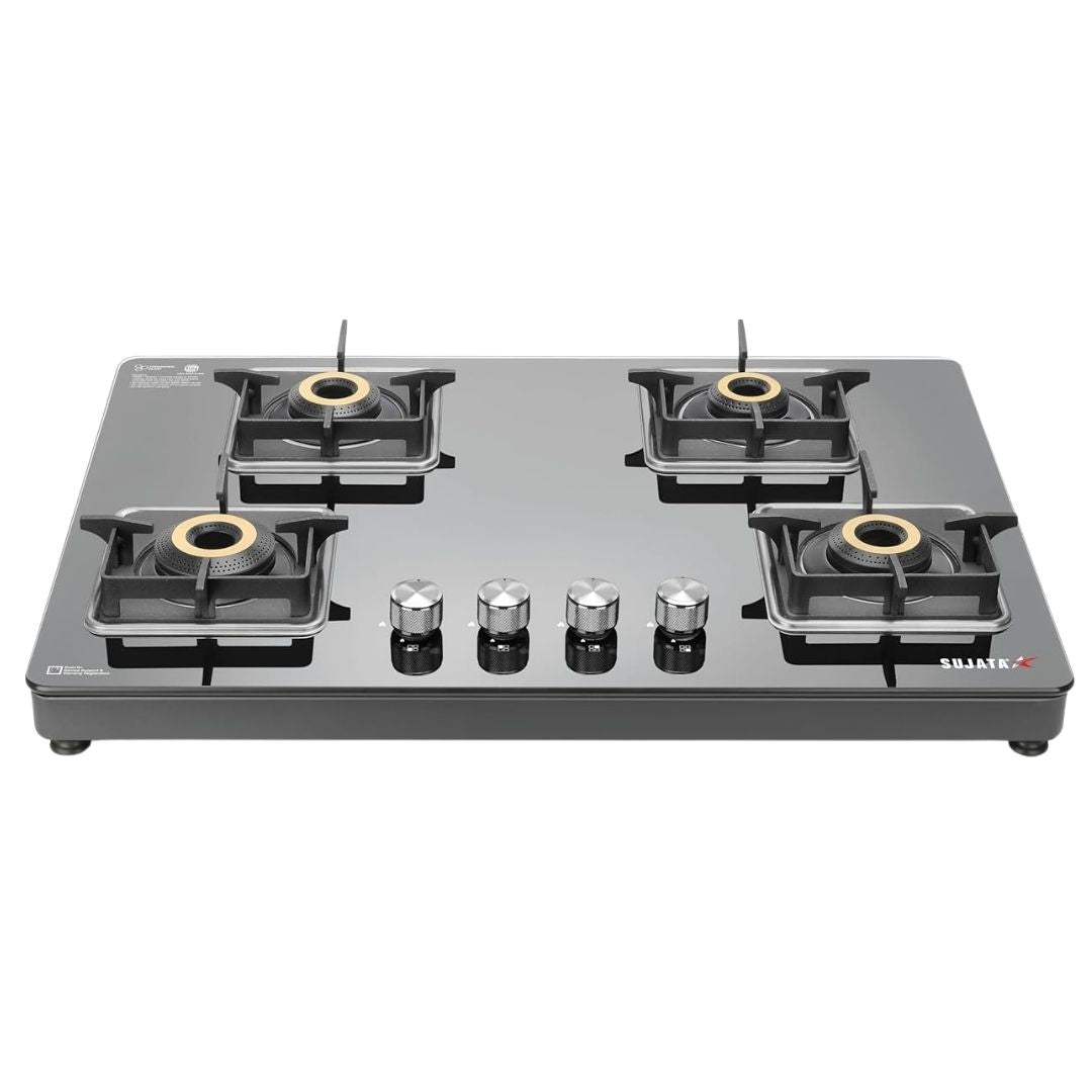Sujata Premium Gas Stove | Glass Top | 9 Years Warranty | Jumbo Brass Burners | ISI Certified-3